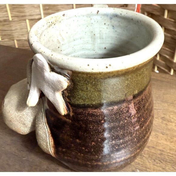 Rustic Moose Ceramic Mug Handmade Artisan Pottery - Picture 4 of 5